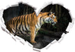 Tiger  3D Wandtattoo Herz