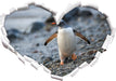 Pinguine  3D Wandtattoo Herz