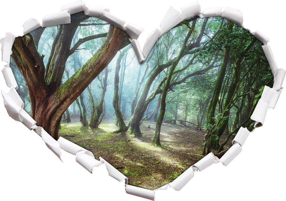 Wald 3D Wandtattoo Herz