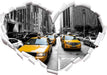 Cityverkehr New York  3D Wandtattoo Herz