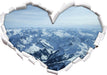 Alpen  3D Wandtattoo Herz