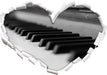 Elegantes Klavier  3D Wandtattoo Herz