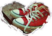 Coole Rote Schuhe  3D Wandtattoo Herz