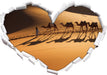 Kamelkarawane in der Wüste  3D Wandtattoo Herz