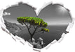 Baum am Mittelmeer 3D Wandtattoo Herz