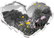 Blumenwiese im Frühling 3D Wandtattoo Herz