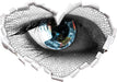 Auge mit binärem Code  3D Wandtattoo Herz
