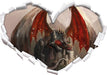 Dragon castle  3D Wandtattoo Herz