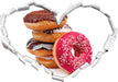 Süße Donuts  3D Wandtattoo Herz