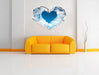 Romantisches Herz in den Wolken 3D Wandtattoo Herz Wand