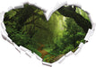 Mystischer Regenwald  3D Wandtattoo Herz