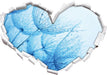 Tropfen bedeckte Pusteblumen  3D Wandtattoo Herz