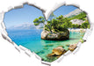Dalmatia Strand in Kroatien 3D Wandtattoo Herz