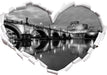 Nachtansicht von S. Angelo-Brücke  3D Wandtattoo Herz