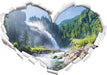 Wasserfälle Nationalpark Salzburg 3D Wandtattoo Herz