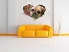 Mops Welpe 3D Wandtattoo Herz Wand