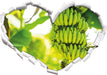 reifende Bananen am Baum  3D Wandtattoo Herz