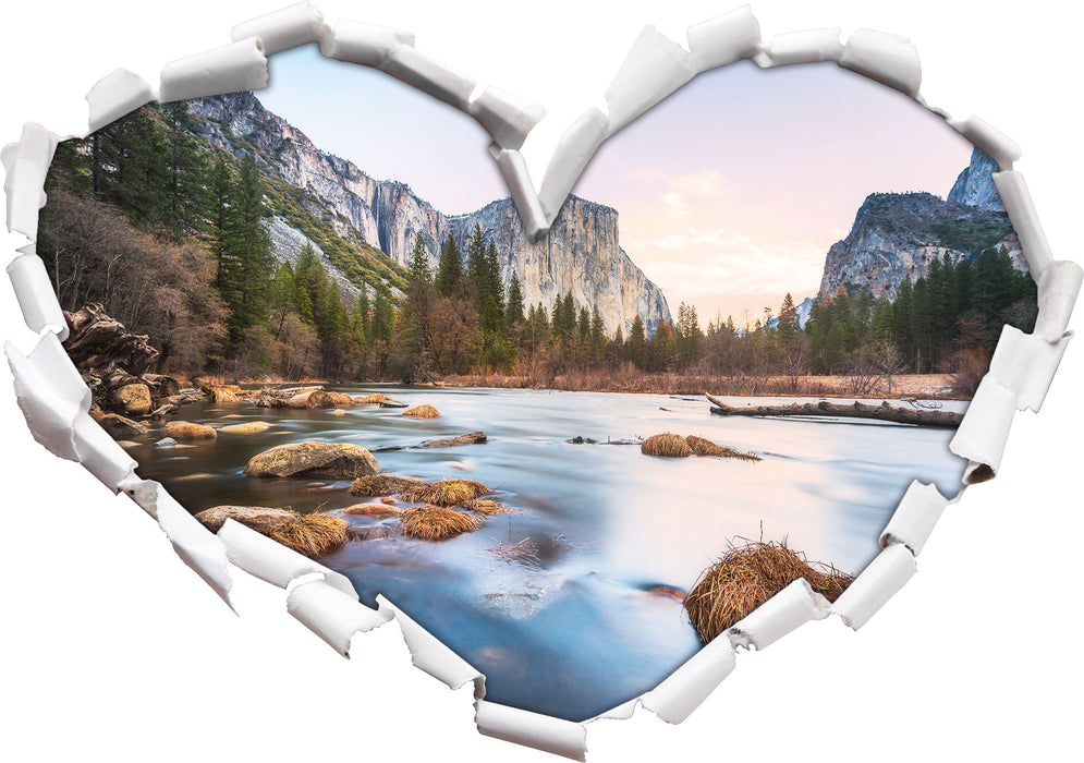 Yosemite National Park  3D Wandtattoo Herz