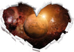 Planet Mars im Universum  3D Wandtattoo Herz