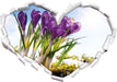 Kunst Frühling flower Hintergrund  3D Wandtattoo Herz