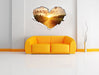 Pfad durch Feld 3D Wandtattoo Herz Wand