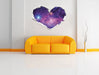 wunderbarer Blick in das Universum 3D Wandtattoo Herz Wand