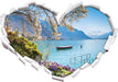 Genfer See im Sonnenschein 3D Wandtattoo Herz