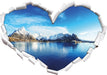 Lofoten in Norwegen  3D Wandtattoo Herz
