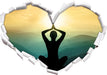 Yoga und Meditation 3D Wandtattoo Herz