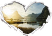 Milford Sound Neuseeland 3D Wandtattoo Herz