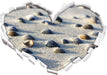 Muscheln im Sand  3D Wandtattoo Herz