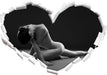 Schöne sexy Frau macht Yoga  3D Wandtattoo Herz