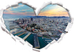 San Francisco bei Sonnenuntergang  3D Wandtattoo Herz
