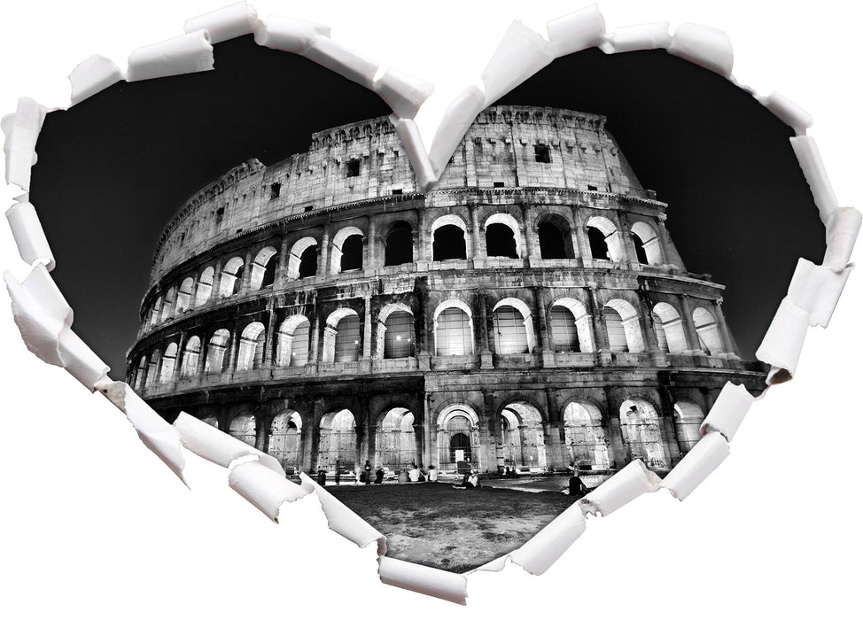 Colosseum in Rom Italien Italy 3D Wandtattoo Herz