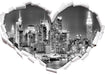 New York City Skyline 3D Wandtattoo Herz