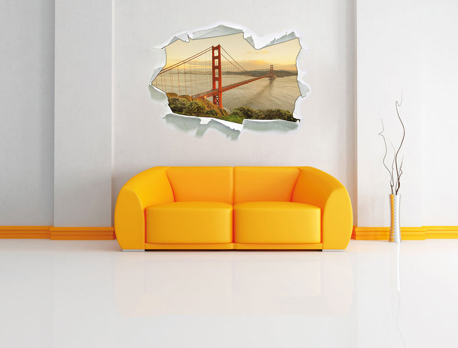 Prächtige Golden Gate Bridge 3D Wandtattoo Papier Wand