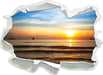 Strand Sonnenuntergang wunderschön  3D Wandtattoo Papier