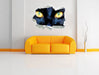 Schwarze Katze mit gelben Augen 3D Wandtattoo Papier Wand