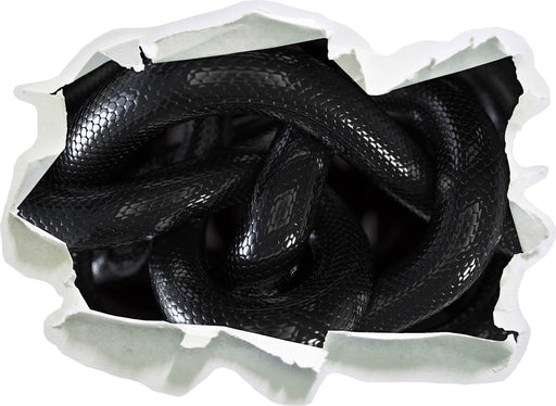 Schwarze elegante Schlange  3D Wandtattoo Papier