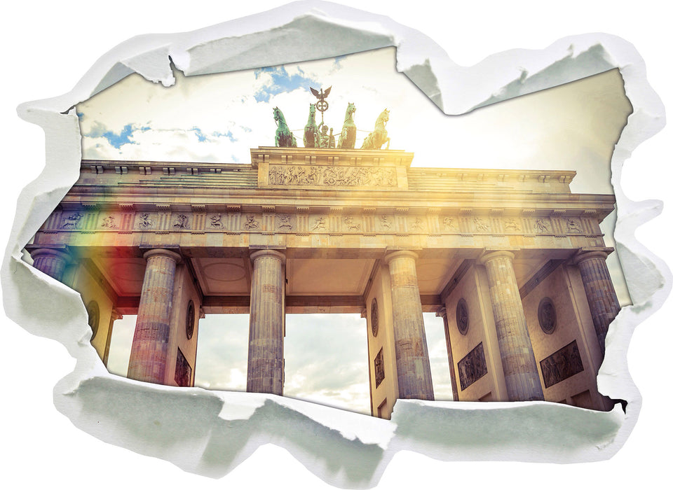 Brandenburger Tor in Berlin  3D Wandtattoo Papier