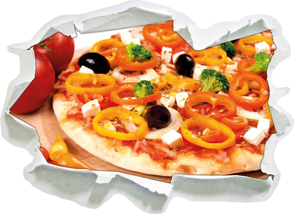 Pixxprint Köstliche Pizza aus Italien, 3D Wandtattoo