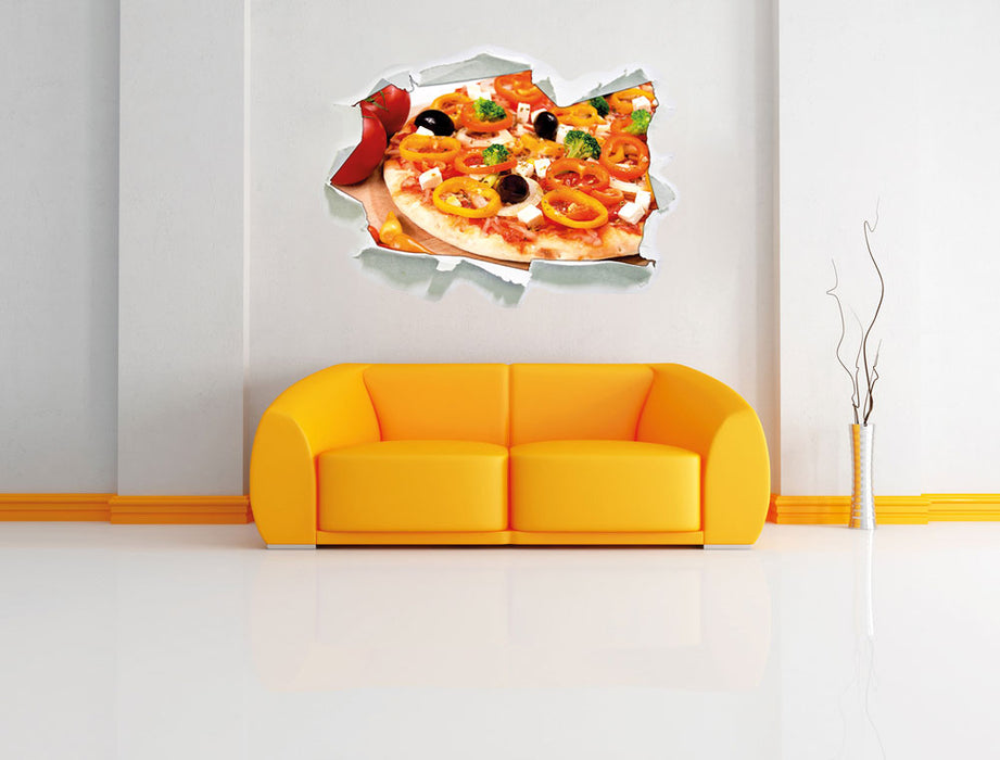 Köstliche Pizza aus Italien 3D Wandtattoo Papier Wand