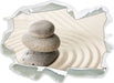 Steine in Sand mit Muster  3D Wandtattoo Papier