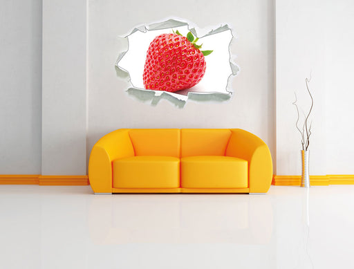Leckere Erdbeere 3D Wandtattoo Papier Wand