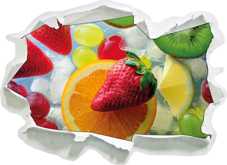 Leckeres buntes Obst 3D Wandtattoo Papier