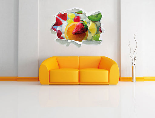 Leckeres buntes Obst 3D Wandtattoo Papier Wand