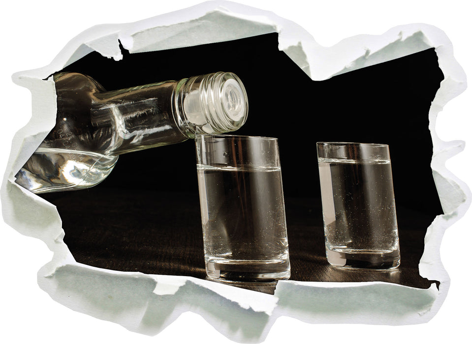 Vodka wird eingeschenkt  3D Wandtattoo Papier