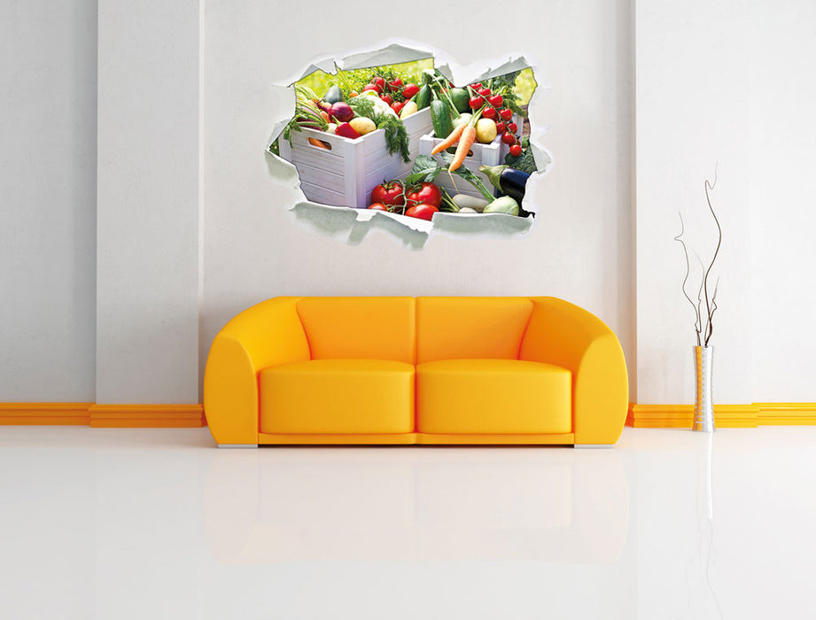 Knackiges frisches Gemüse 3D Wandtattoo Papier Wand