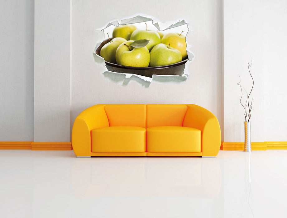 Korb mit Äpfeln 3D Wandtattoo Papier Wand
