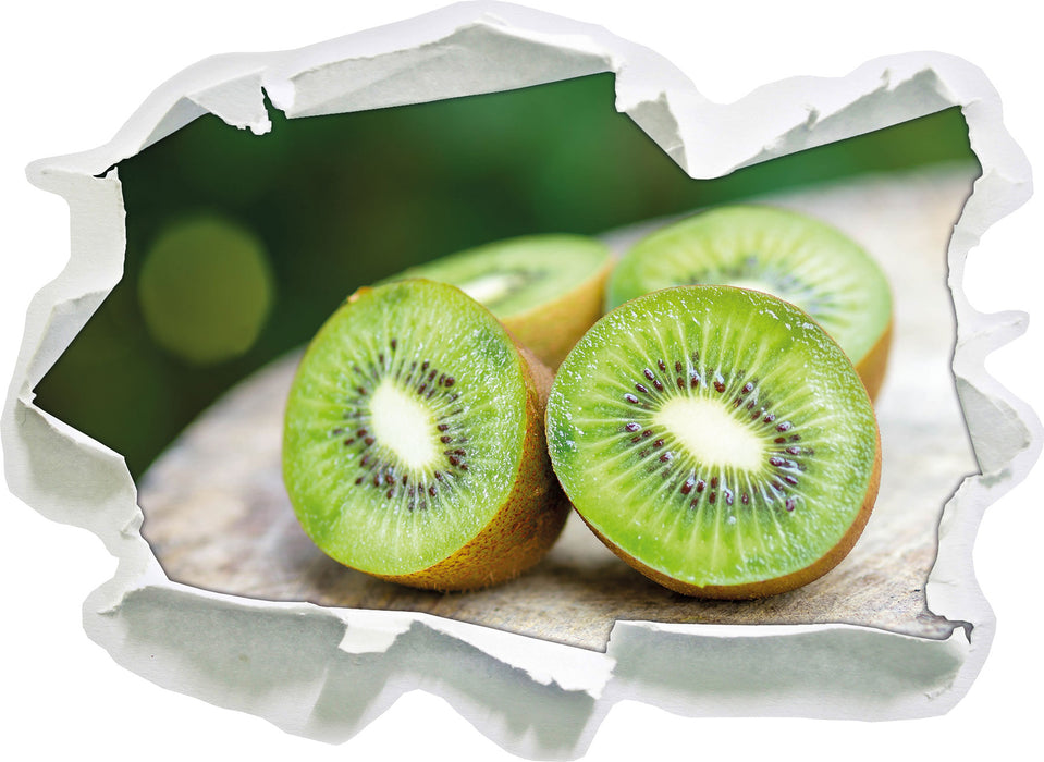 Pixxprint Leckere aufgeschnittene Kiwis, 3D Wandtattoo